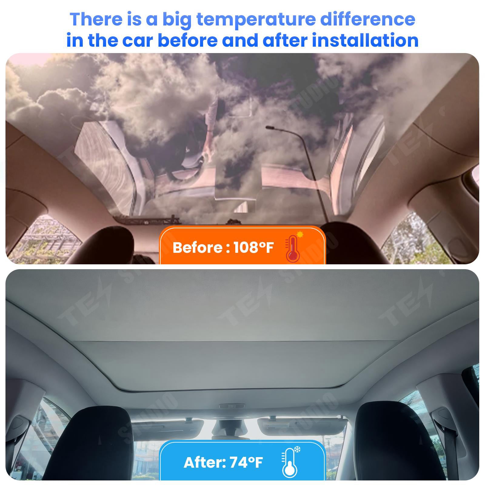 Power Sunshade Voice-Controlled For Tesla Model Y Juniper/Y L