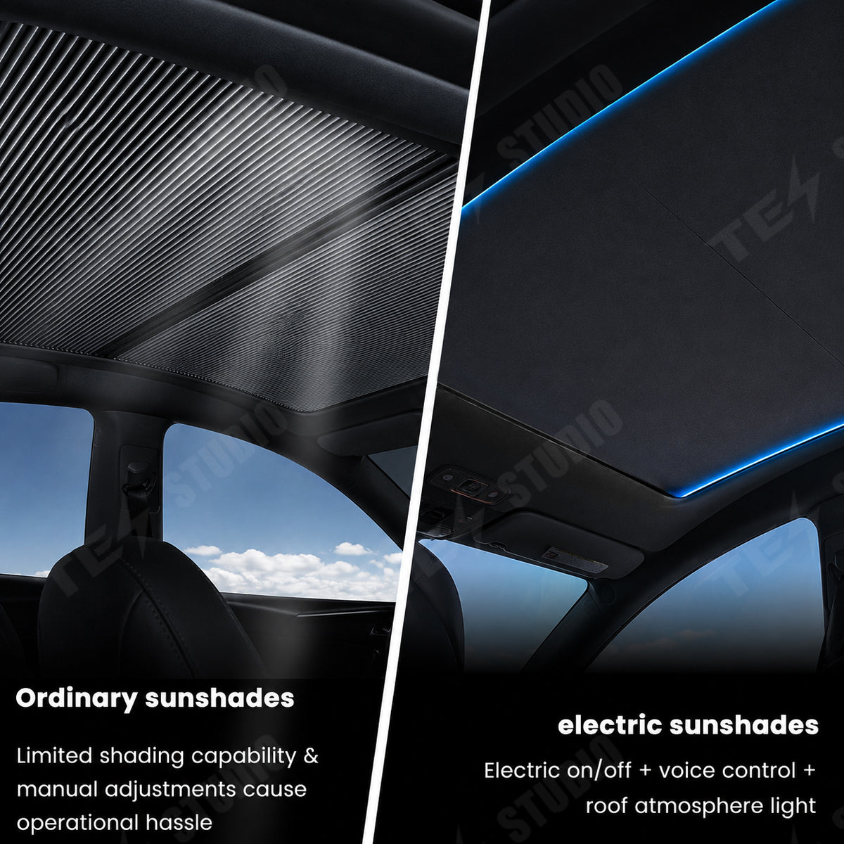 Model Y L Power Sunshade Voice-Controlled