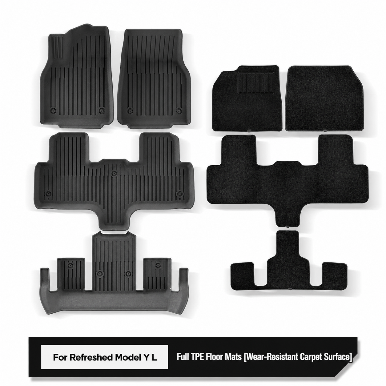 Custom-Fit TPE All-Weather Floor Mats– Eco-Friendly & OEM Precision for Tesla Model Y L 2025.11+