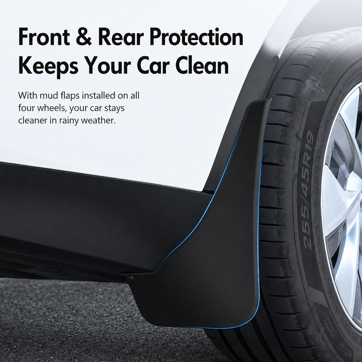Front & Rear Mudguard Splash Guard Set For Model Y L 2026.06+