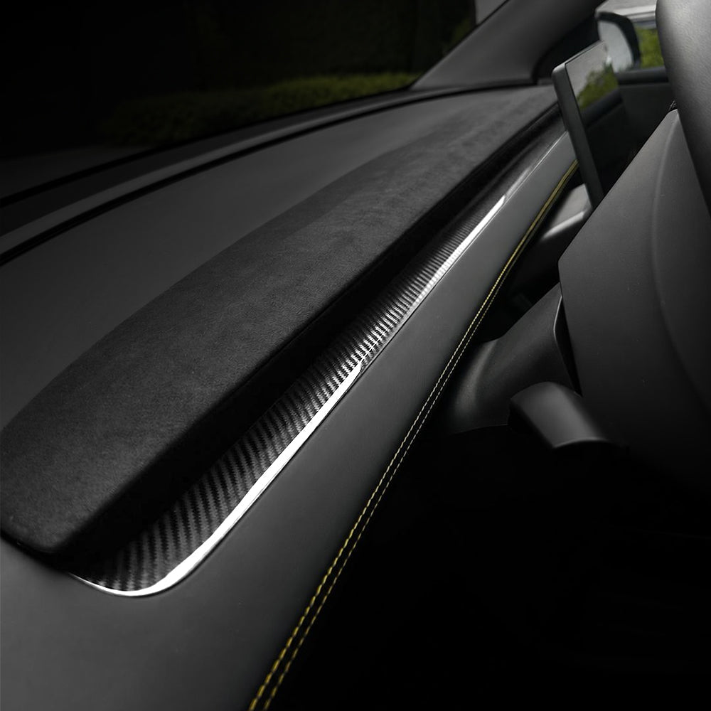 Real Carbon Fiber Dashboard Lower Air Vent Trim For Tesla Model 3 Highland & Model Y Juniper & Model Y L