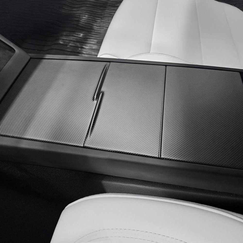 Carbon Fiber Center Console Cover for Tesla Model Y L 2025.11+