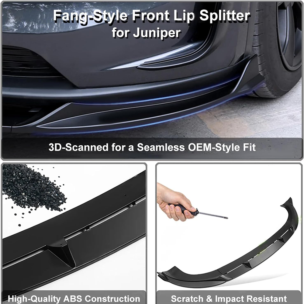 2025 Front Bumper Lip ABS Spoiler for Tesla Model Y Juniper Accessories