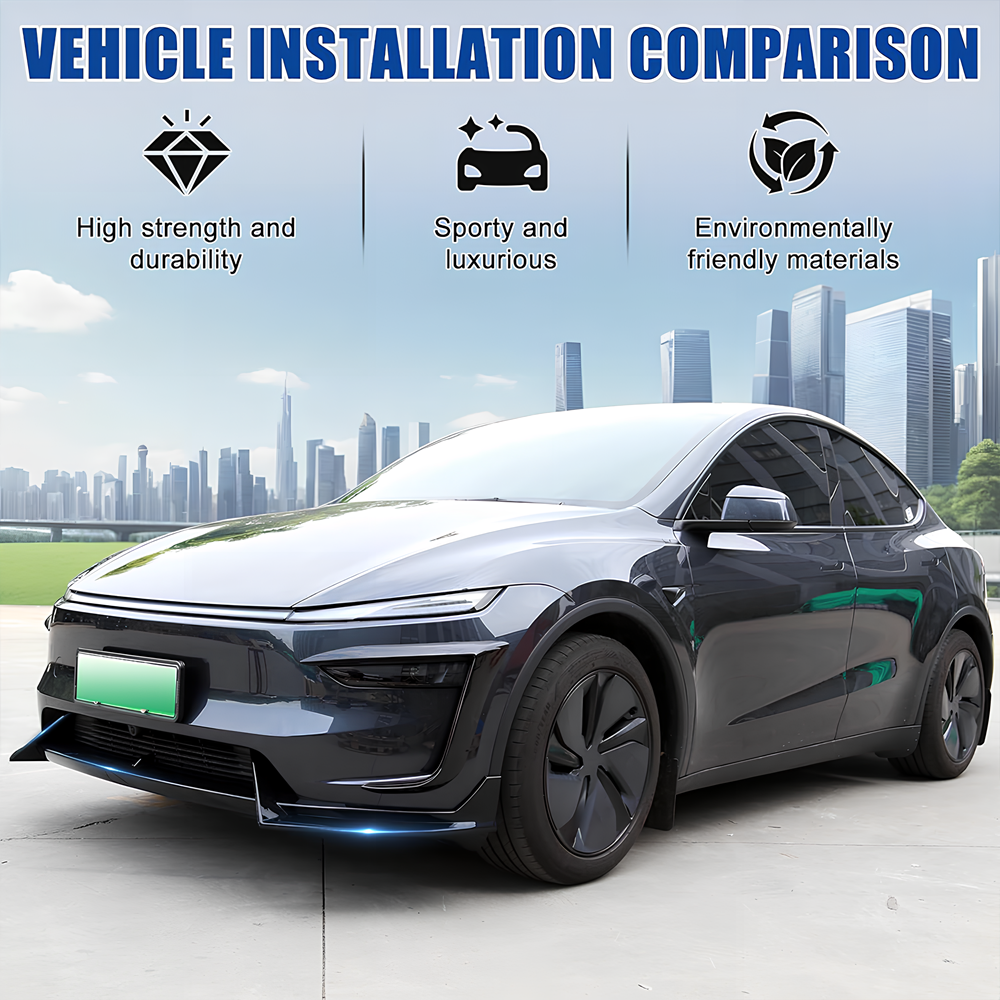 2025 Front Bumper Lip ABS Spoiler for Tesla Model Y Juniper Accessories