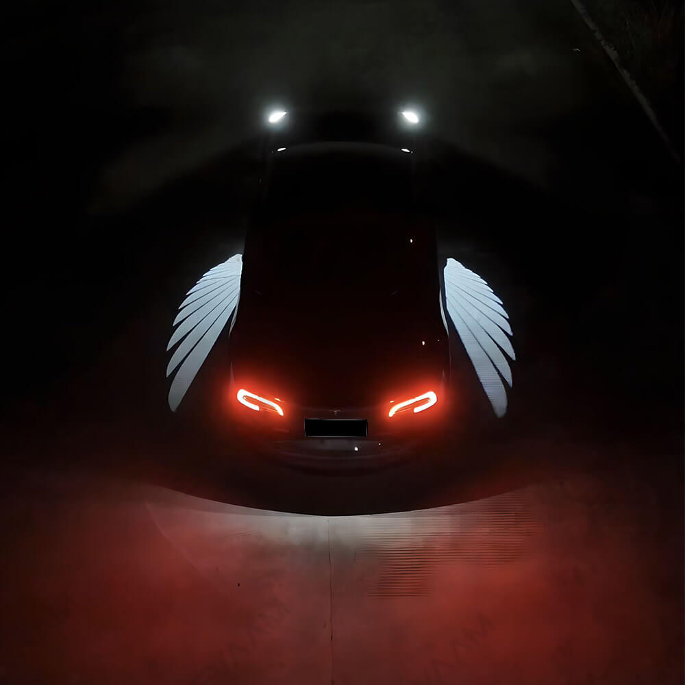 Angel Wing Side Mirror Welcome Projector Light for Tesla Model Y/Y Juniper 2025+