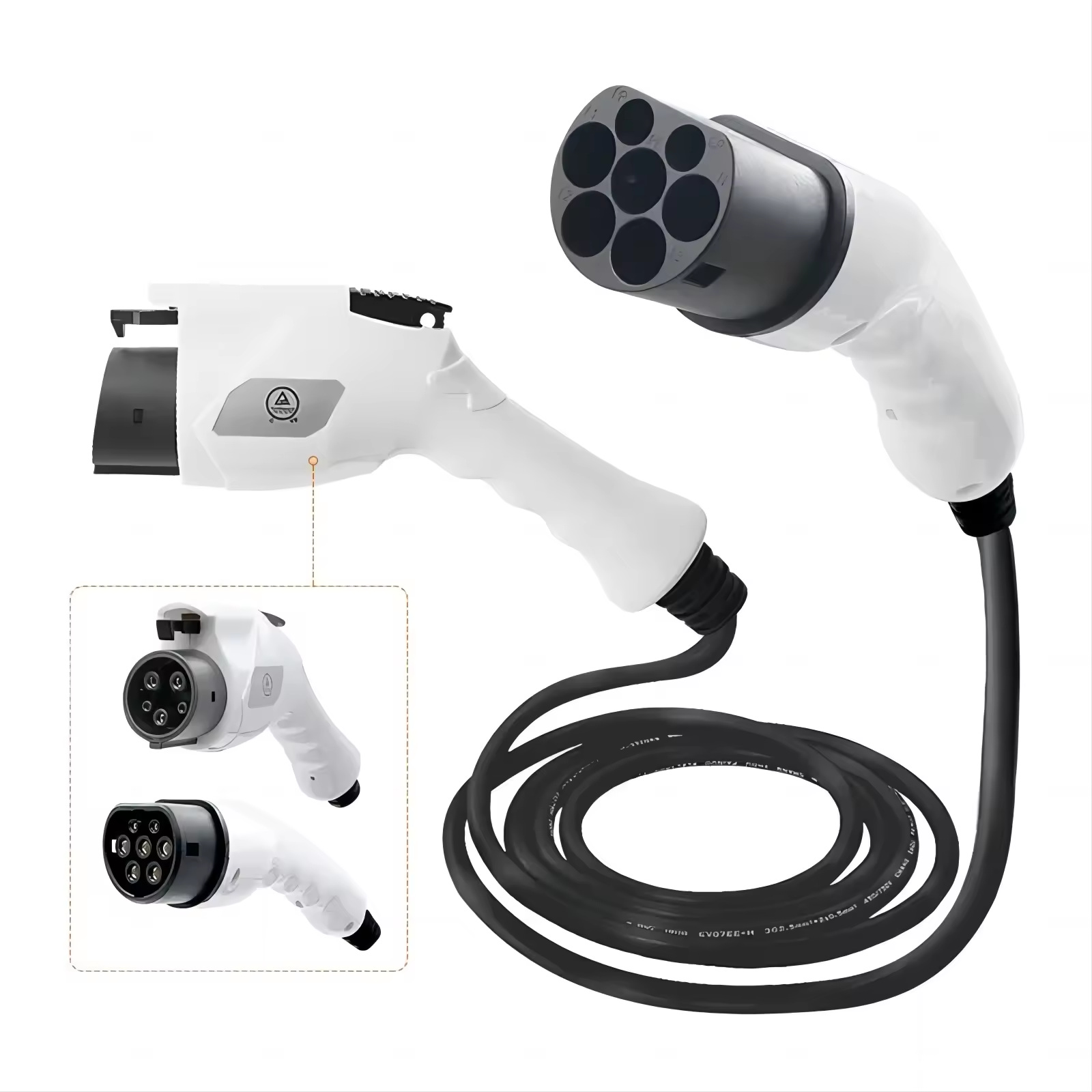 Type 2 Socket to Type 1/J1772 Vehicle EV Charging Cable