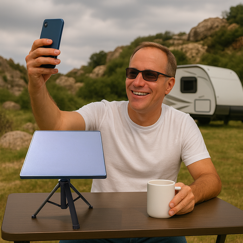 Adjustable Starlink Mini Mount with Battery Pack for Outdoor / Camping