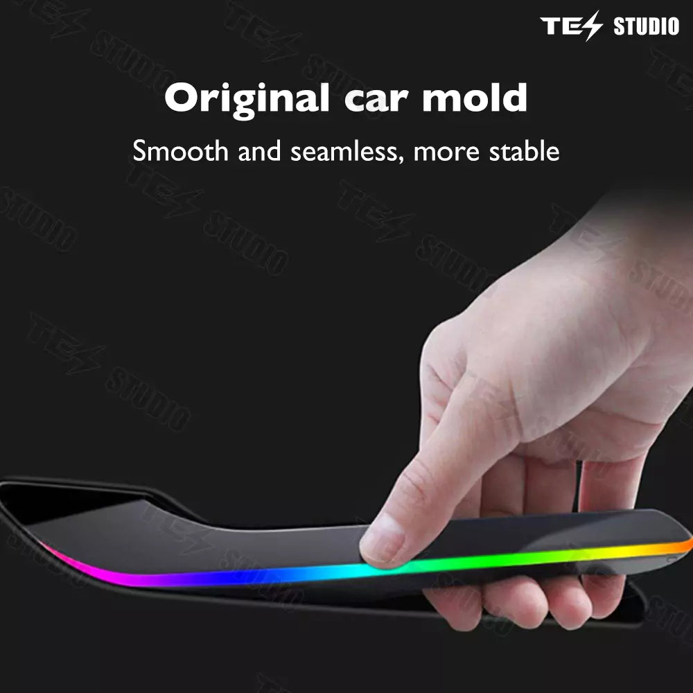 Colorful auto-present door handles for Tesla Model 3 and Model Y night entry
