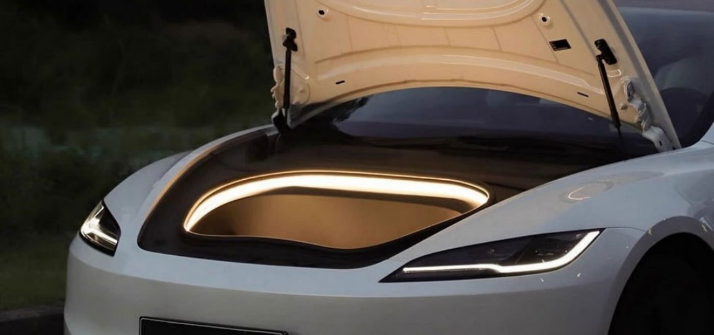 Tesla Model 3 Highland Frunk LED Strip Lights Tesla Accessories Front Trunk Ambient Lights Tesstudio®