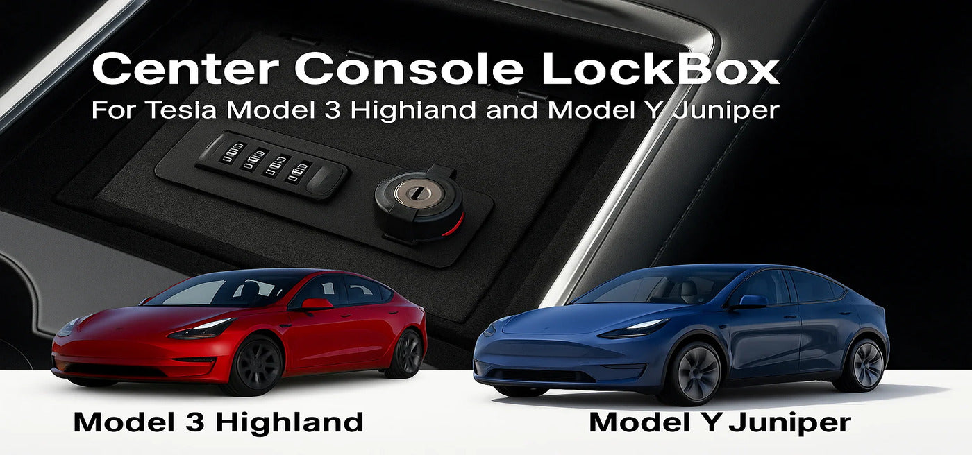 Tesstudio Center Console LockBox for Tesla Model 3 Highland and Model Y Juniper