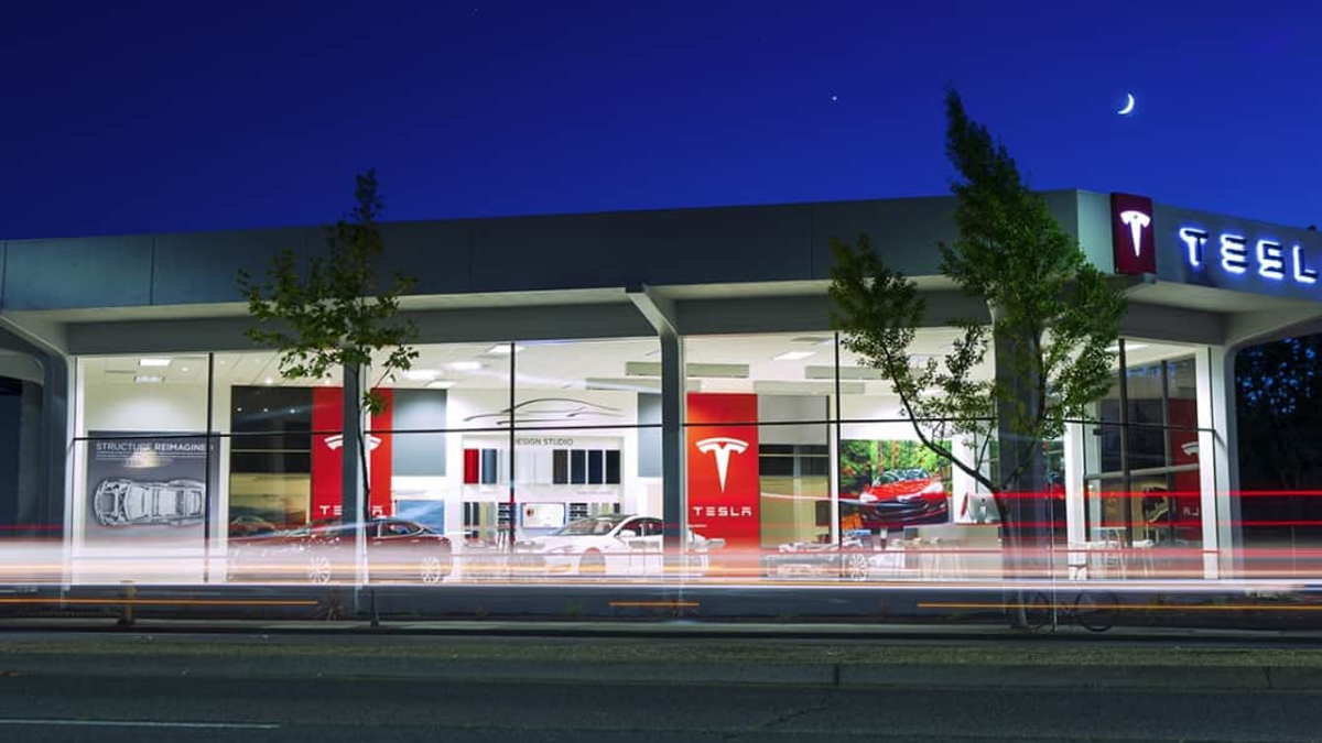 Official Tesla service image illustrating recall and annual service information