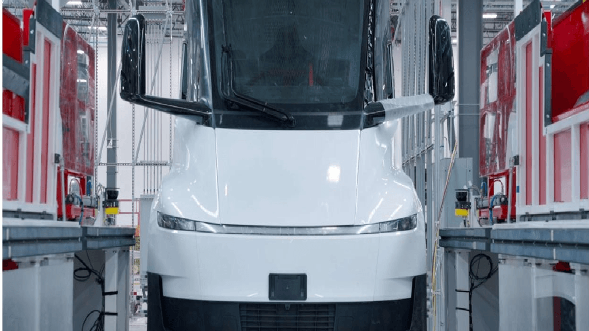 Tesla Semi on the Nevada production line in Tesla official 2026 material