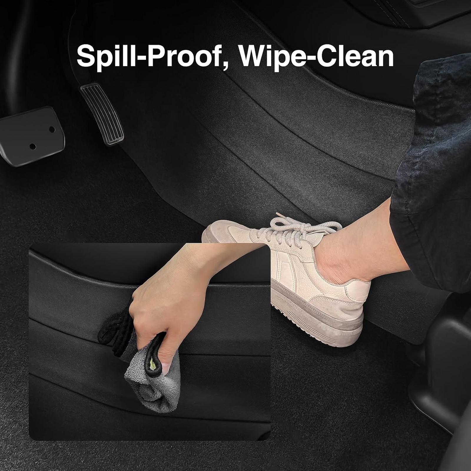 2-Piece TPE Center Console Side Kick Protector Mats for Tesla Model Y Juniper / Model Y L