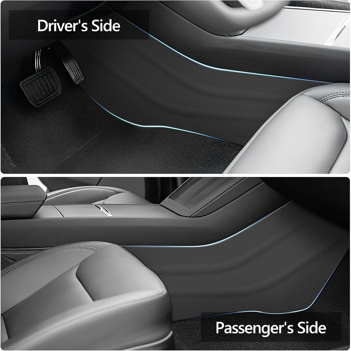 2-Piece TPE Center Console Side Kick Protector Mats for Tesla Model Y Juniper / Model Y L