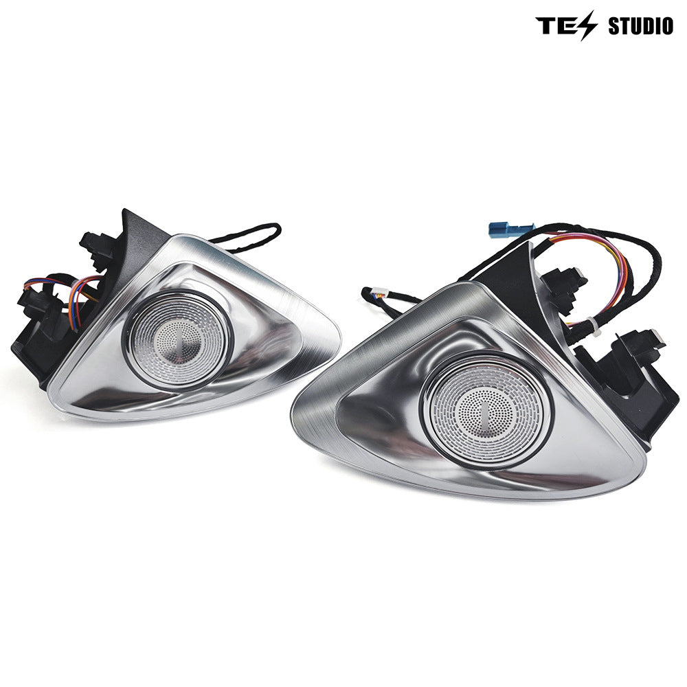 Tesla Model 3/Y/3 Highland 4D Rotating Tweeter Speakers with LED Ambient Light Tesstudio®