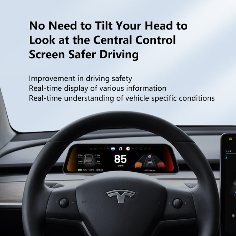 Tesla Dashboard Display — dashboard HUD retrofit front view