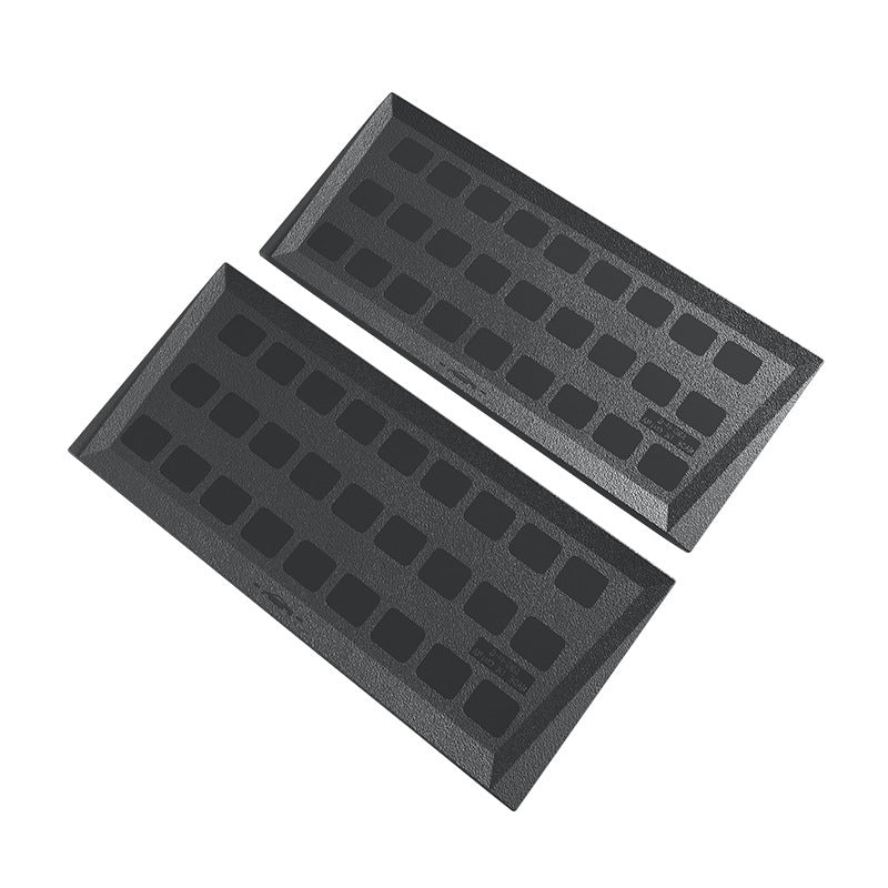 Cybertruck under-bed storage divider panels with textured black ABS finish