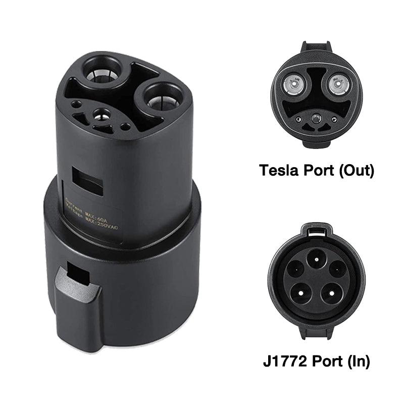 SAE J1772 To Tesla Charging Adapter 60Amp / 250V AC For Tesla Model S/X/3/Y