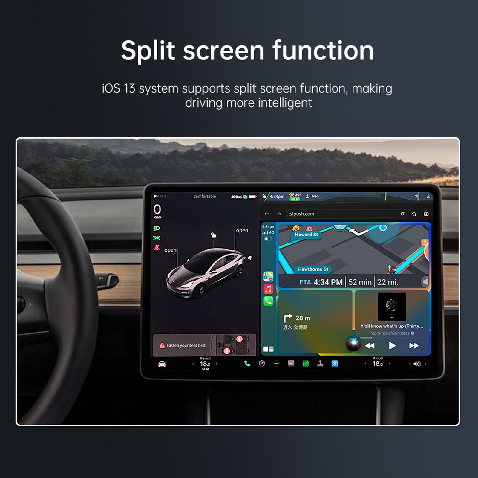 Tesla Model 3/Y Mirror Dash Cam CarPlay Module Model 3/Y Interior Accessories Tesstudio®
