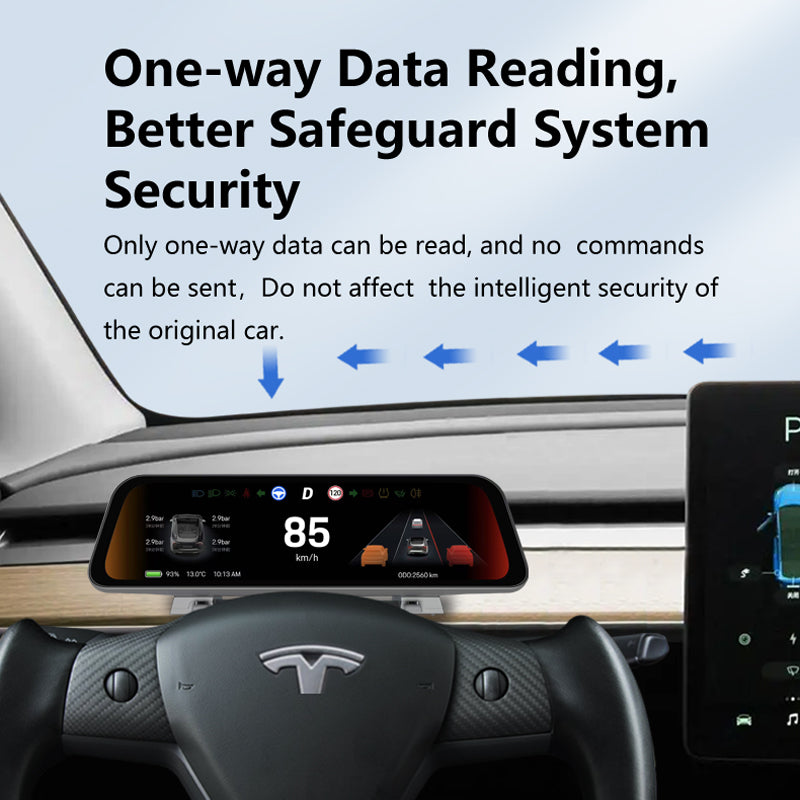 Tesla Dashboard Display — screen bezel and materials detail