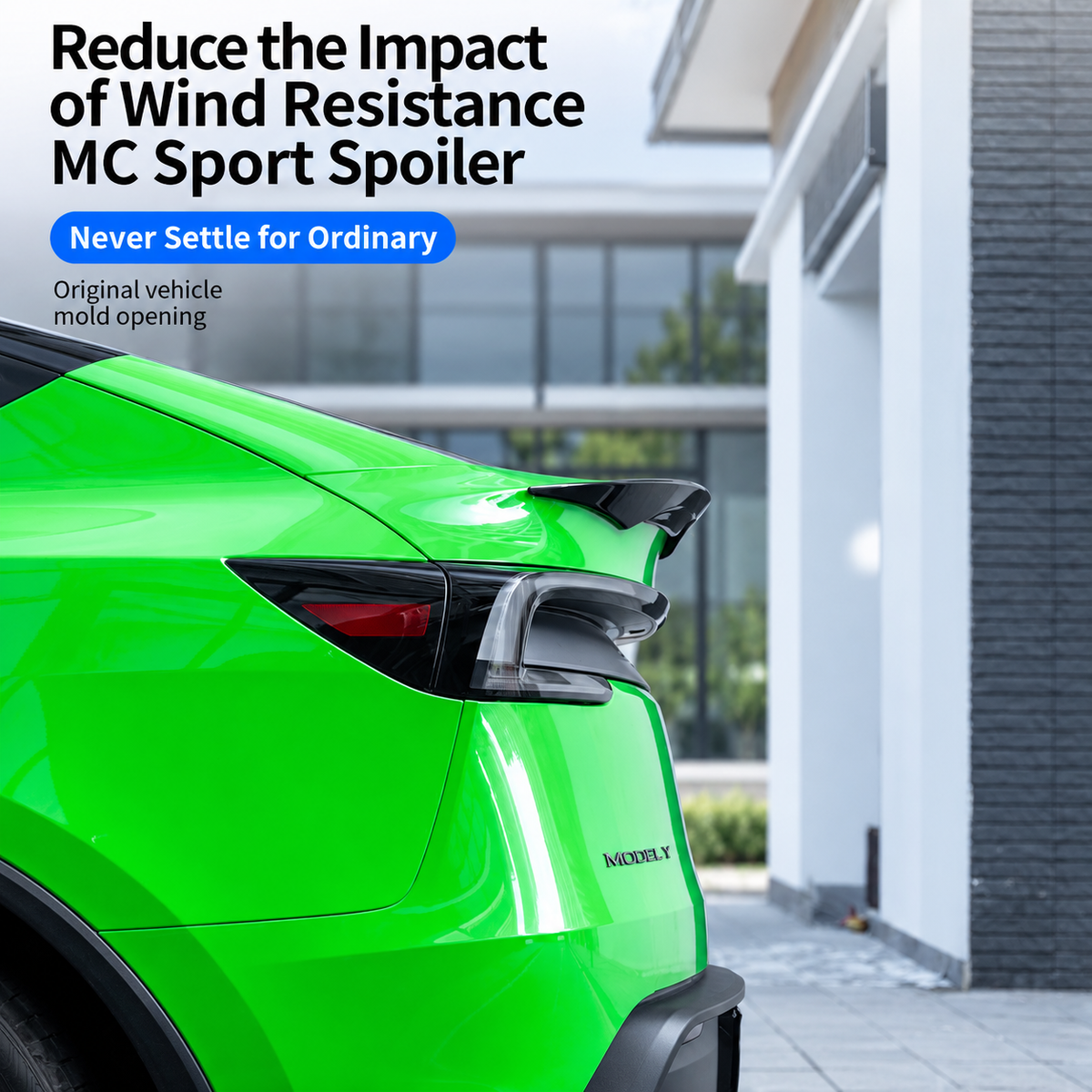 ABS MC-Style Performance Rear Spoiler for Tesla Model Y Juniper 2025.03+