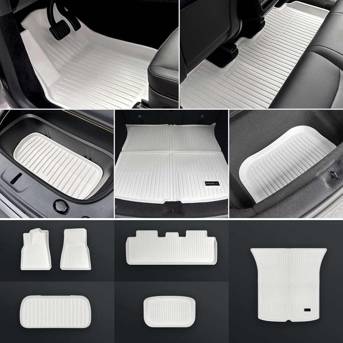 White Interior Upgrade Kit For Tesla Model Y Juniper 2025+