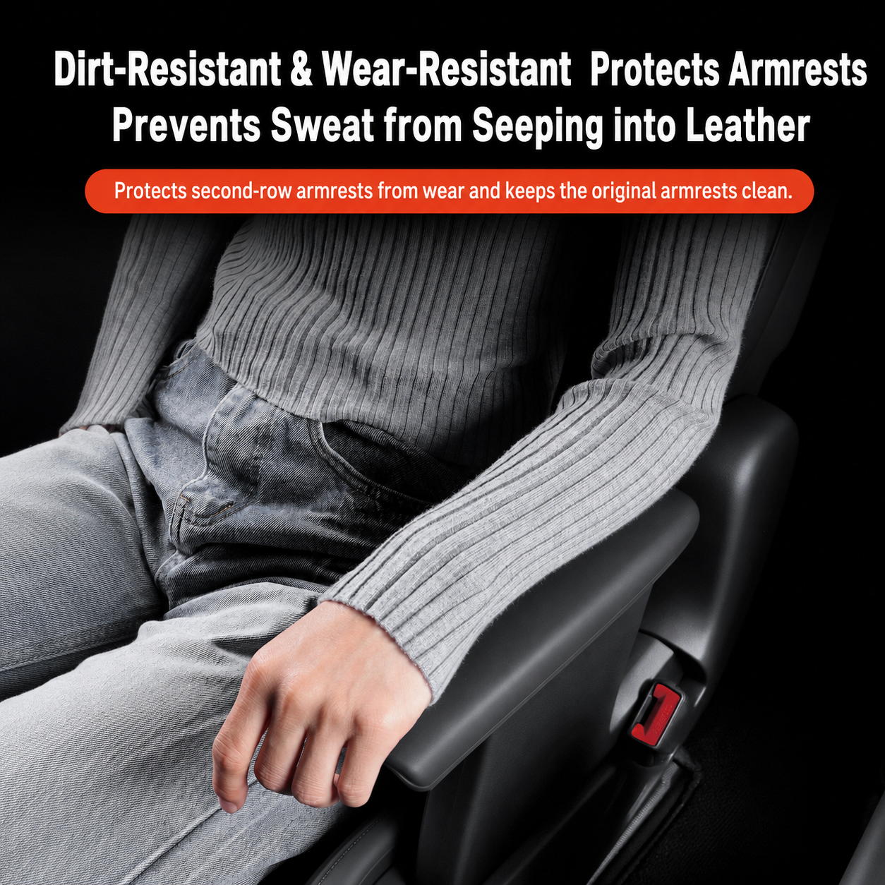 Second-Row Silicone Seat Armrest Cover for Tesla Model Y L 2025.11+