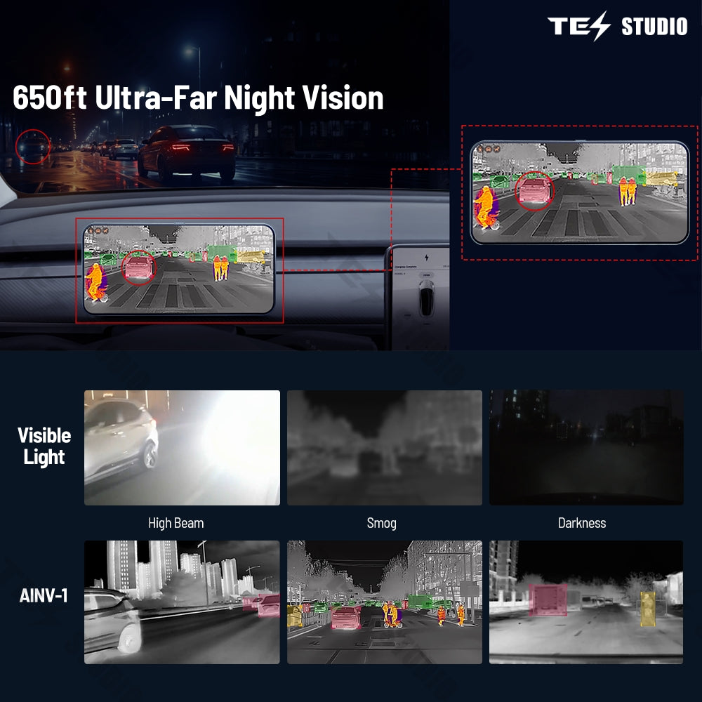 [UNIVERSAL] CT-1 Thermal Infrared Vehicle Assistance System Car Night Vision System Automotive Infrared Thermal Tesstudio®