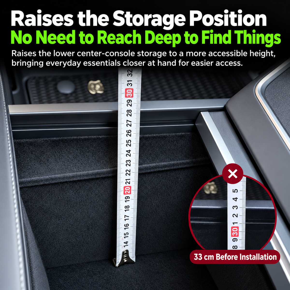 Hidden Privacy Storage Box for Tesla Model 3 Highland / Model Y Juniper / Model Y L