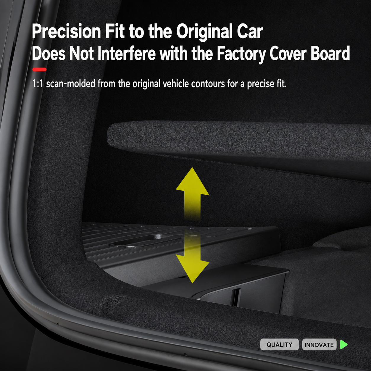 Trunk Storage Bin with Side Pocket and Pull Handle for Model Y L 2025.11+