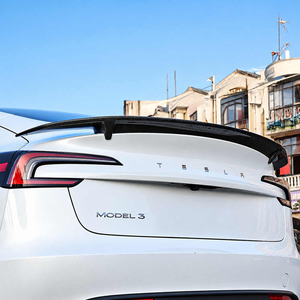 Gloss Carbon Fiber RT-Style Rear Spoiler for Tesla Model 3 Highland / Model Y Juniper