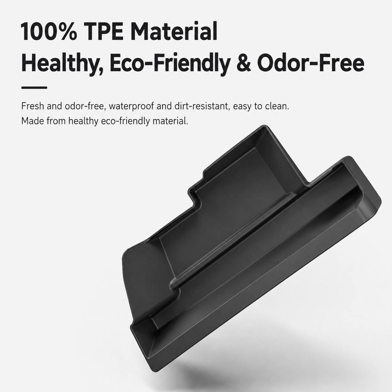 Black TPE Glove Box Storage Organizer for Tesla Model Y Juniper 2025.03+