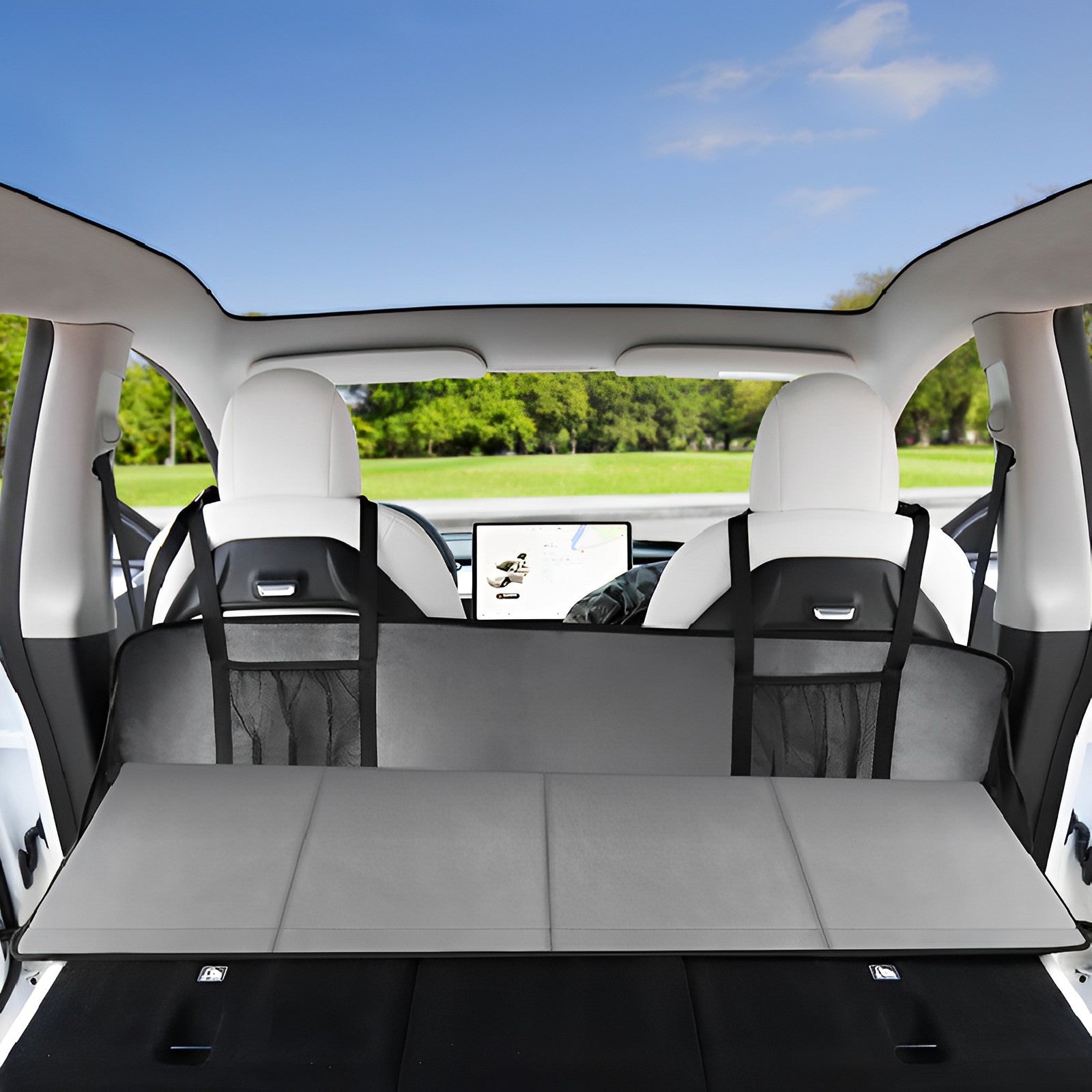 Flannel Camping Mattress Head Guard Suitable for Tesla Model 3/Y