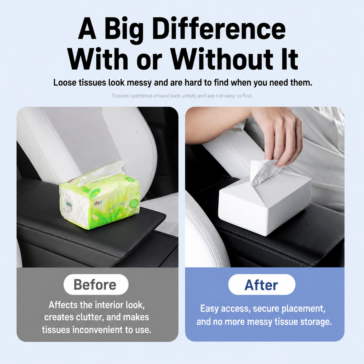 Cyber-Style Car Tissue Box for Tesla Model Y / 3 / X / S
