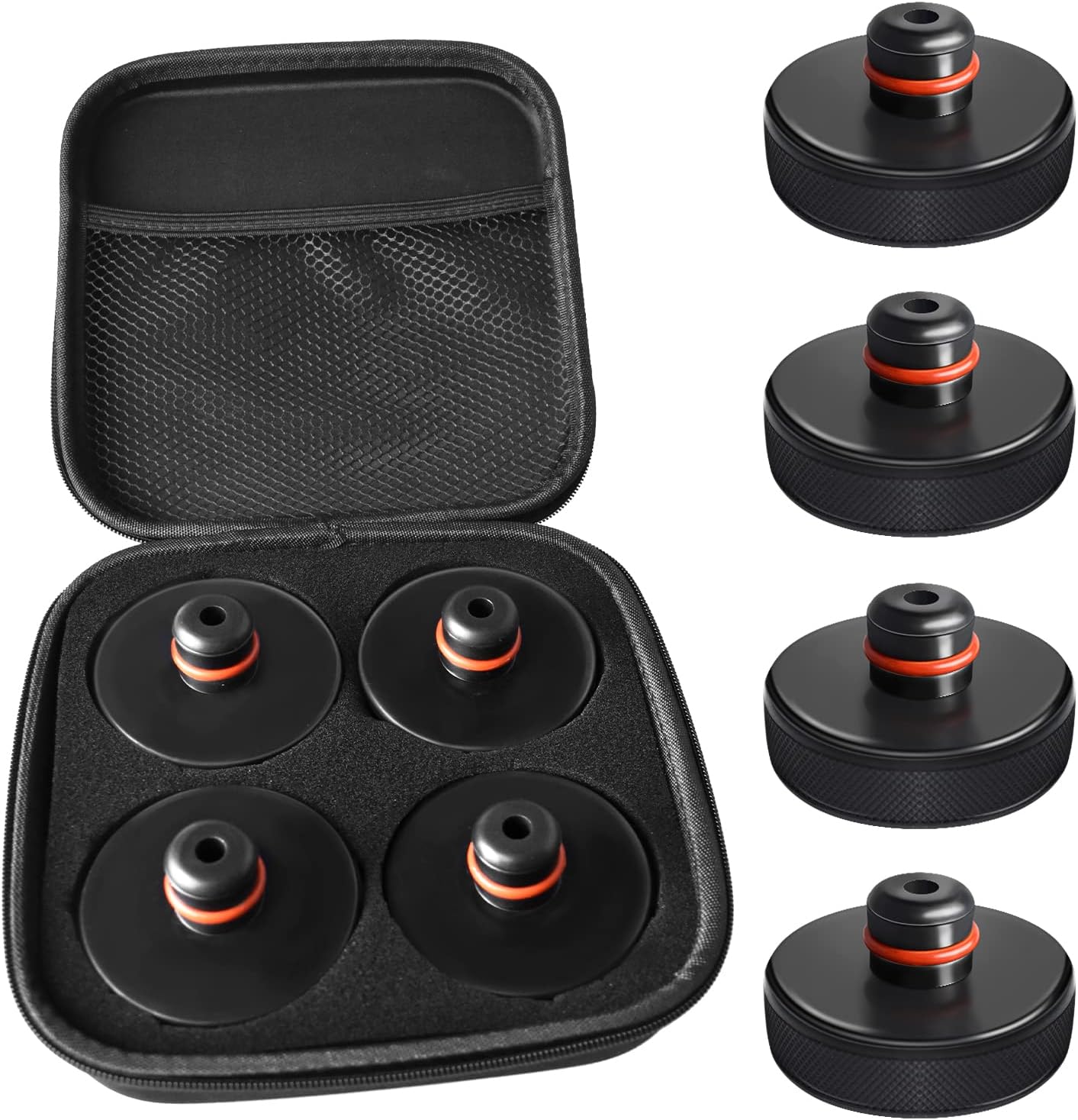 2025 2026Tesstudio 4 Pucks with Storage Case Lifting Jack Pad for Tesla Model 3/S/X/Y