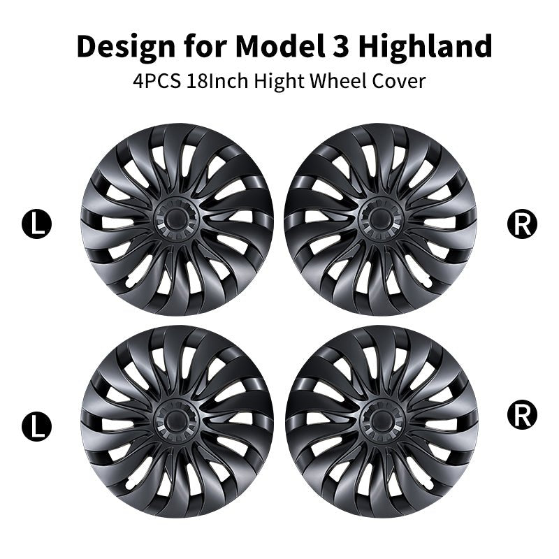 Tesla Model 3 Highland Protector Cover Kit 18'' New Storm Style Model 3 Highland Wheel Cover Tesstudio® (2023-2024)