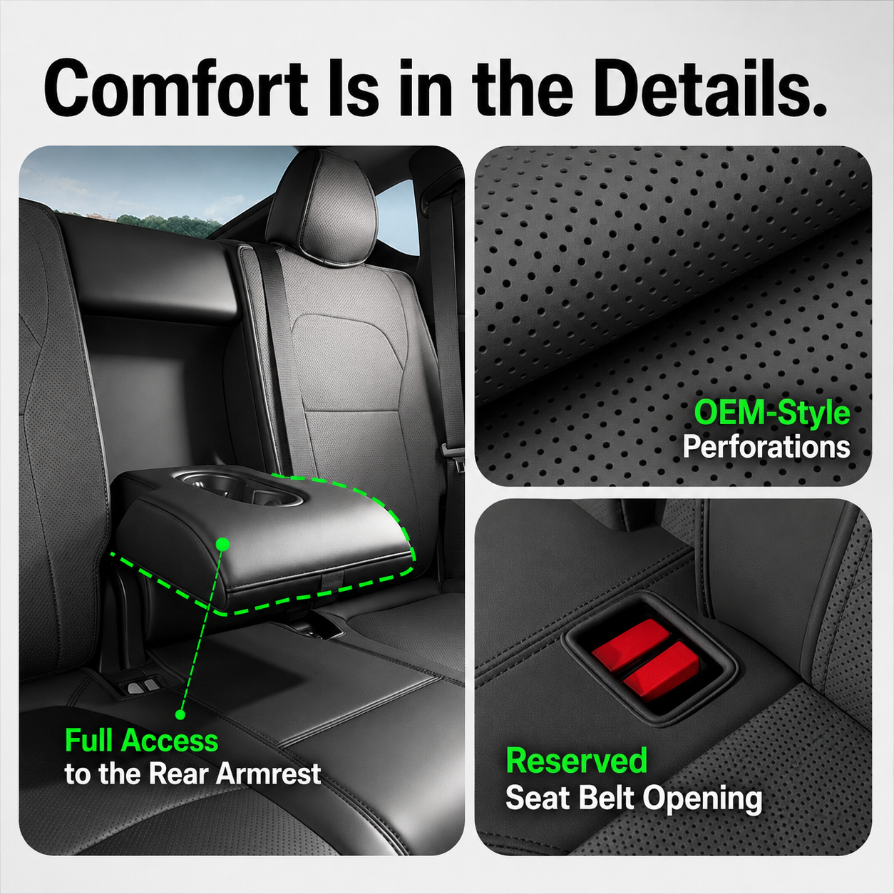 Full Set 6-Seat Leather Seat Covers for Tesla Model Y L 2025.11+