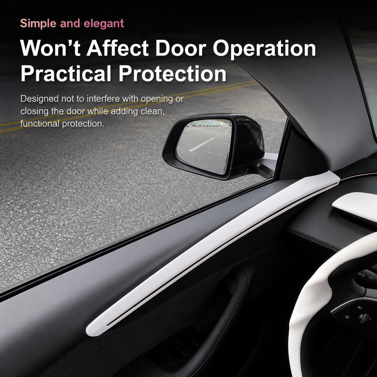 4-Piece Door Side Trim Cover Set for Tesla Model Y Juniper