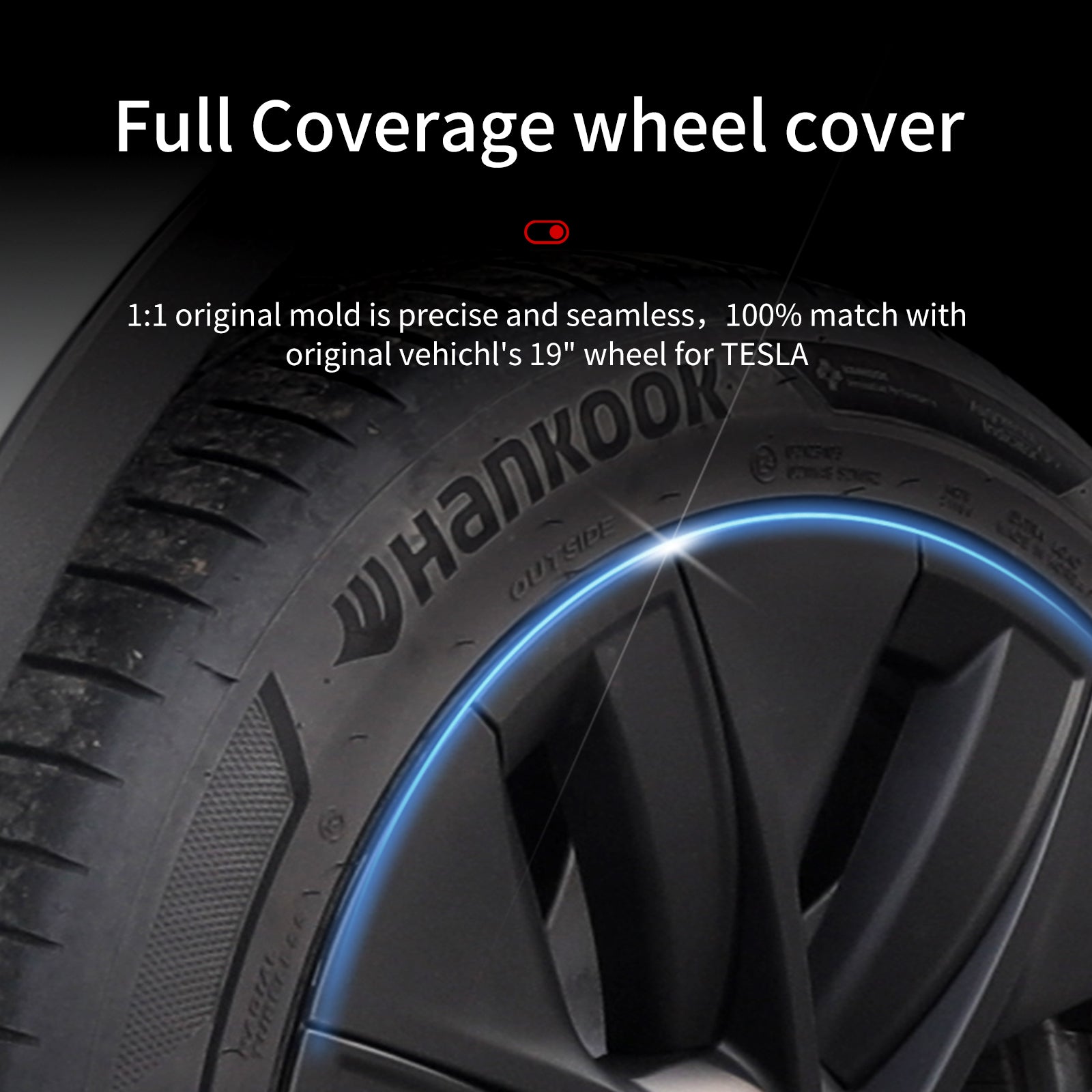 Tesla Model Y Center Caps 19'' Gemini Style Wheel Cover Tesla Wheel Covers Model Y Exterior Accessories Tesstudio®