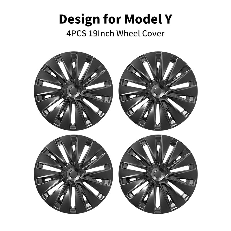Tesla Model Y Wheel Center Hub Cap 19'' Turbine Style Wheel Cover Tesla Car Hub Caps Tesla Wheel Model Y Mods Tesstudio®