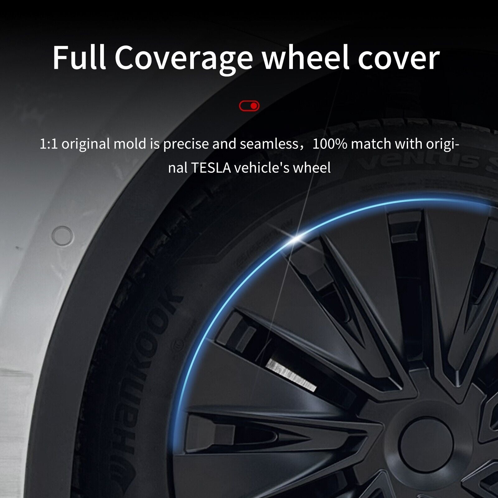 Tesla Model Y Wheel Center Hub Cap 19'' Turbine Style Wheel Cover Tesla Car Hub Caps Tesla Wheel Model Y Mods Tesstudio®
