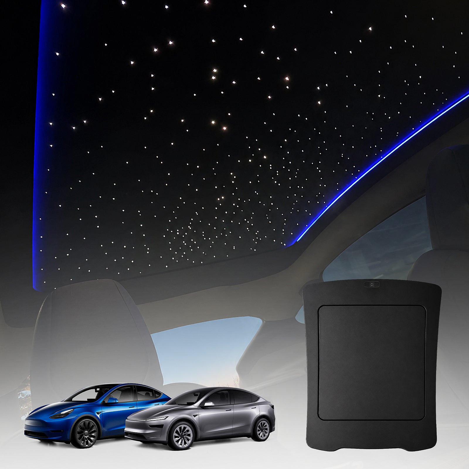 Smart Voice-Controlled Starry Sunshade 2.0 for Tesla Model Y / Y Juniper | Enjoy the Rolls-Royce Starry Sky