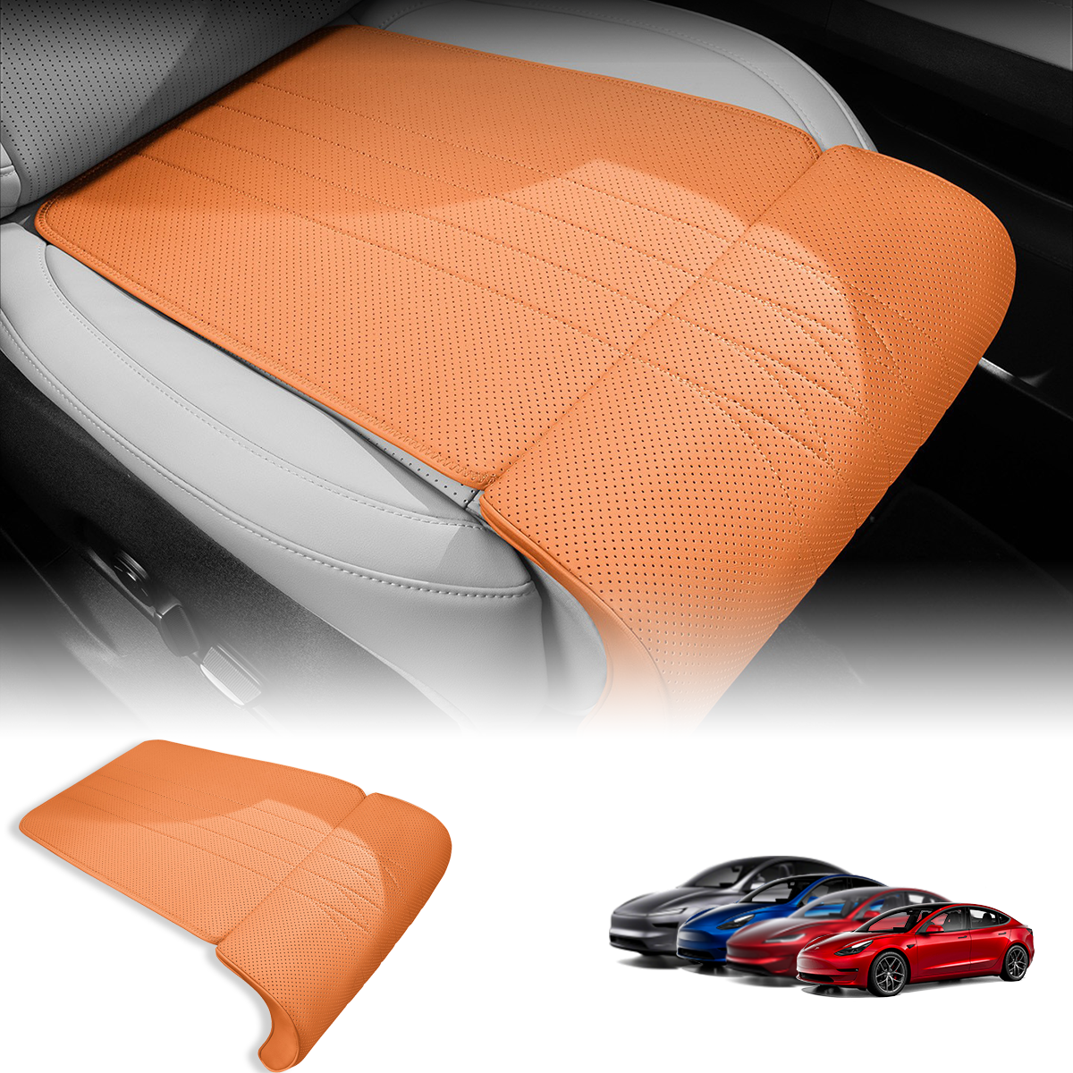 2026 Premium Nappa Leather Front Seat Leg Support Cushion For Model 3/3 Highland /Y/ Y Juniper