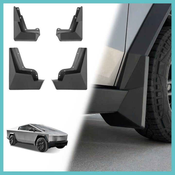 Tesla Cybertruck Mud Flaps OEM Style Splash Guards Front Rear Set (4PCS)
