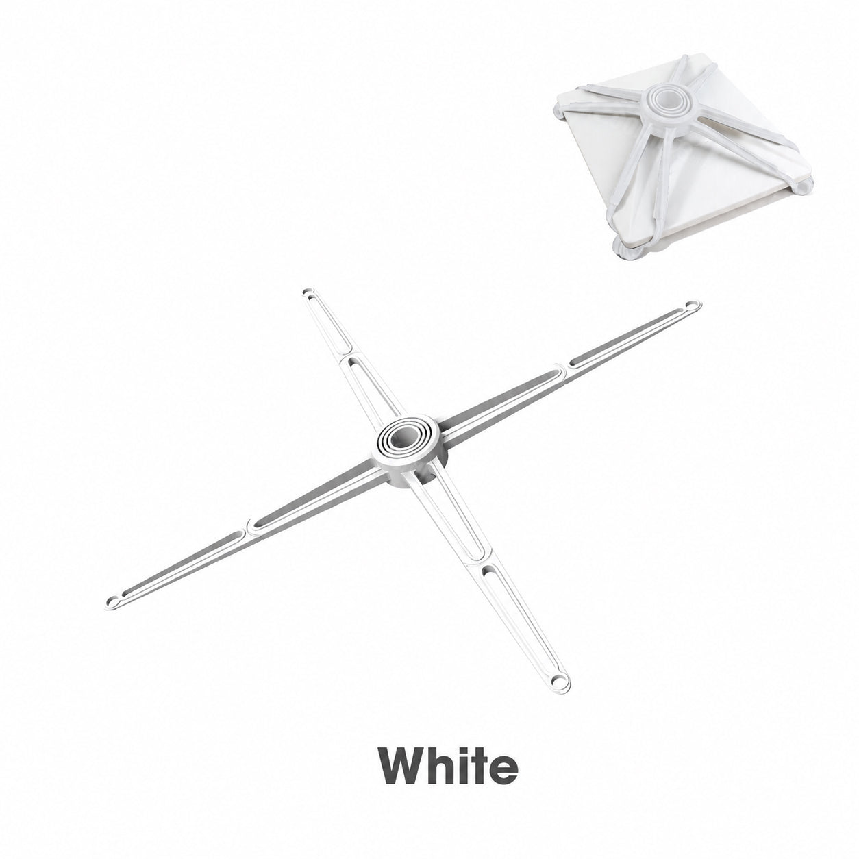 White Starlink Mini and Gen 3 silicone windproof securing strap with installed dish preview