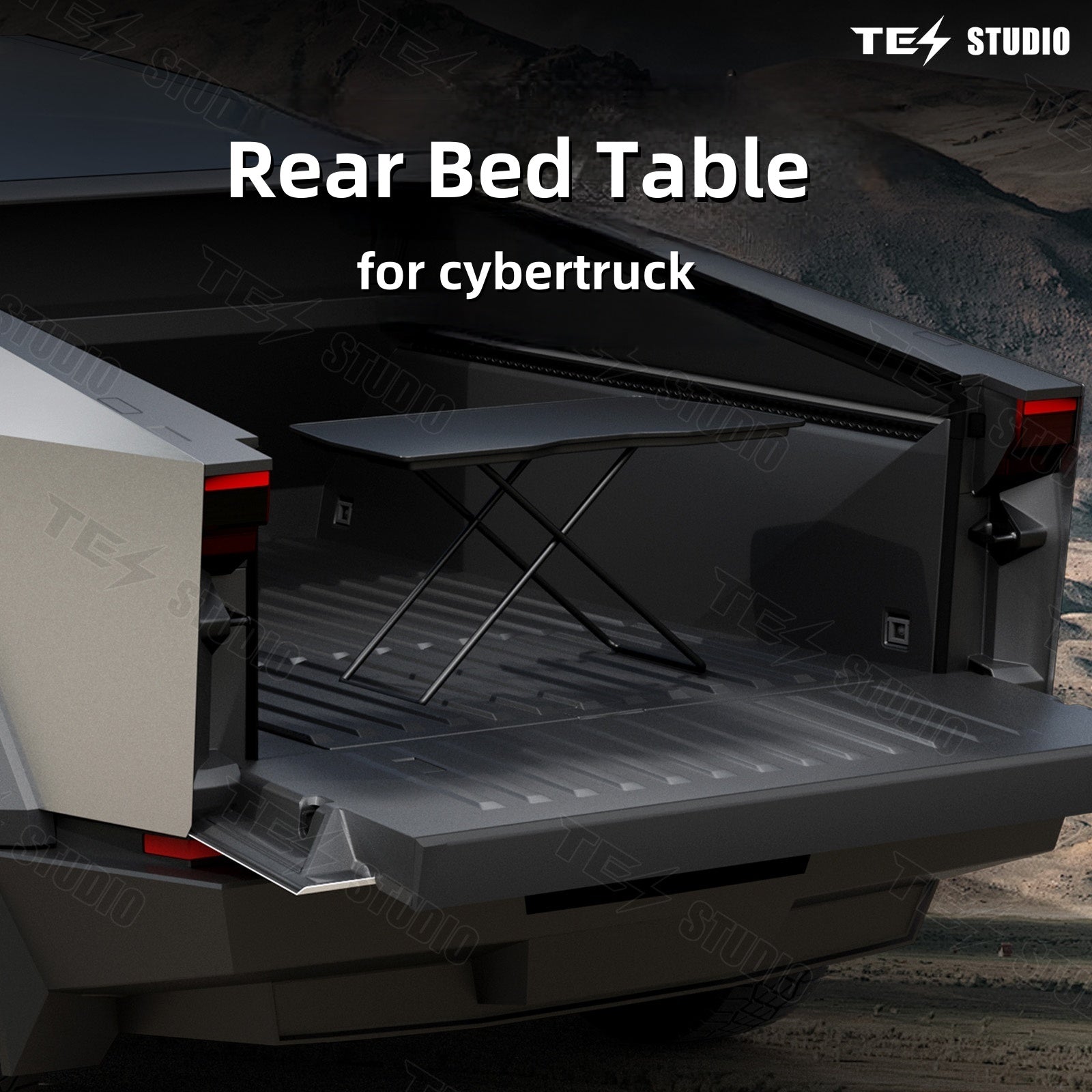 Cybertruck Rear Bed Table Rear Trunk Foldable Camping Table Camping Table Desk Travel Folding Table Trunk Storage Desk Tesstudio®