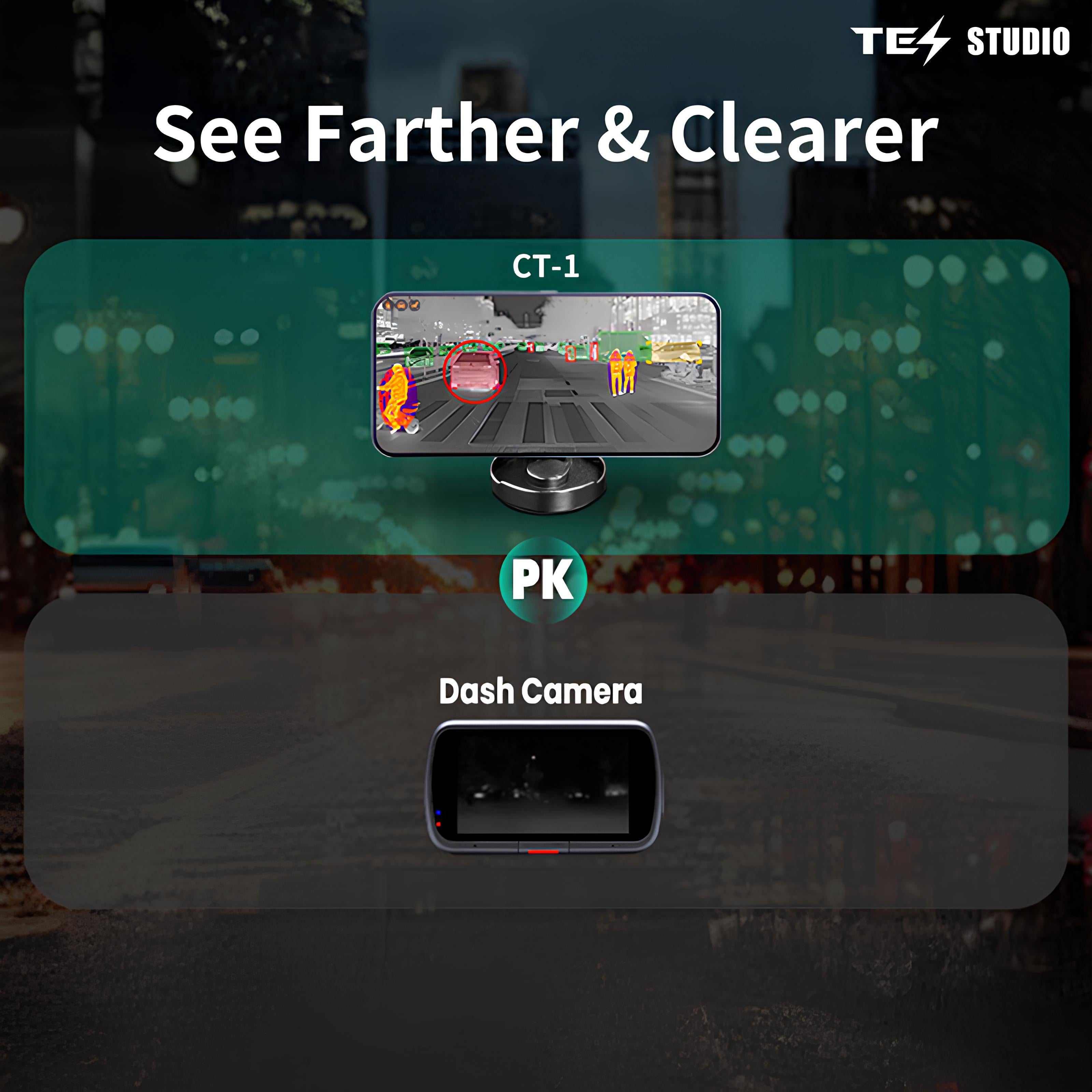 [UNIVERSAL] CT-1 Thermal Infrared Vehicle Assistance System Car Night Vision System Automotive Infrared Thermal Tesstudio®