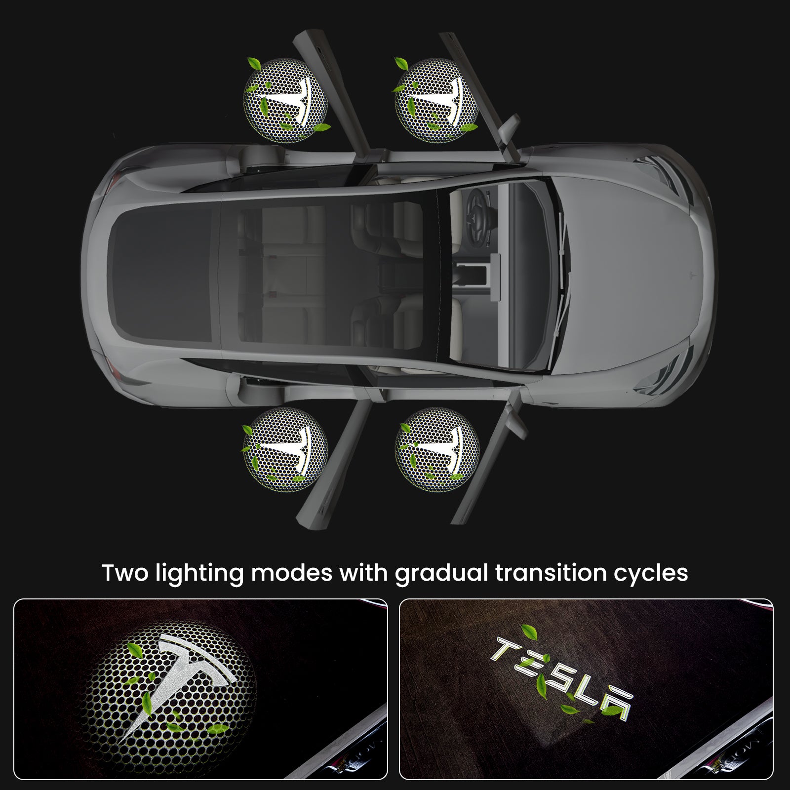 Tesla Dynamic Projection Lights Tesla Model Y Juniper Model 3/Y/S/X Welcome Lights Puddle Lights Tesstudio®