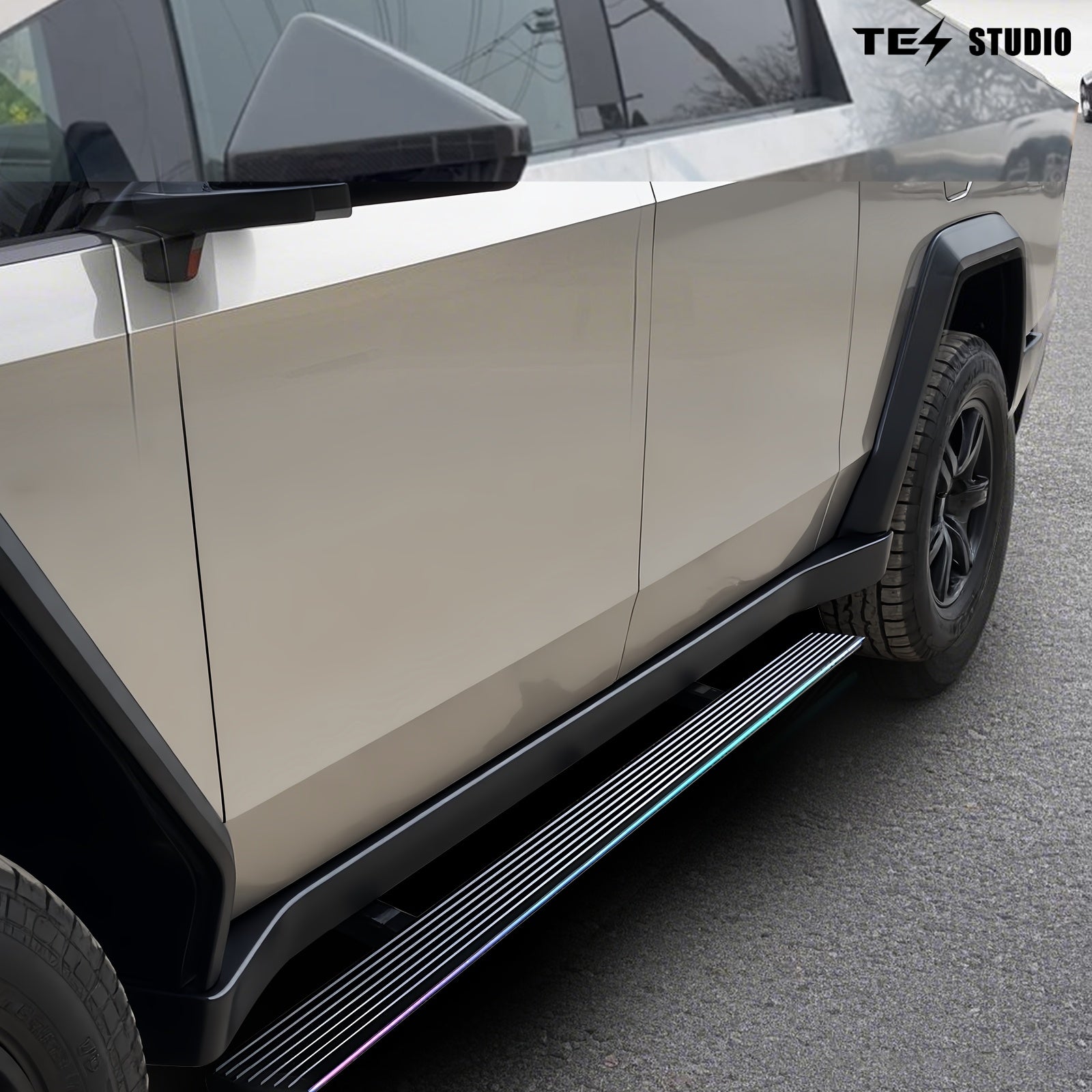 Tesla Cybertruck Power Running Boards Electric Side Steps App Control/With Ambient Light Tesstudio®