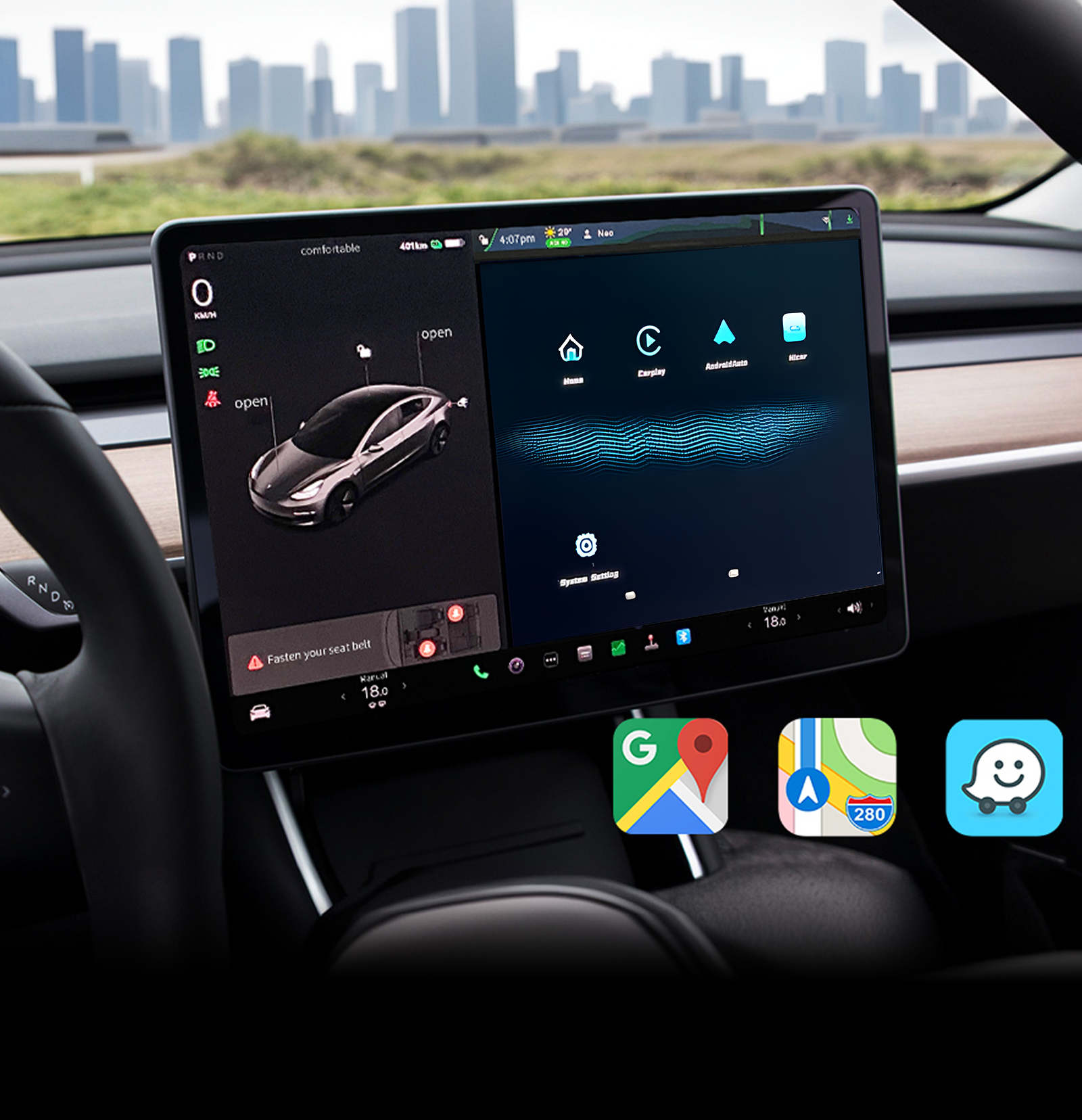 Tesla Model 3/Y Mirror Dash Cam CarPlay Module Model 3/Y Interior Accessories Tesstudio®